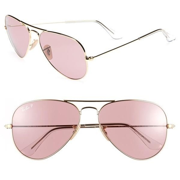 Ray-Ban Accessories - RAY BANS pink tint aviator sun glasses